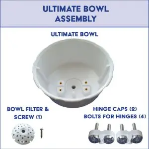 Ultimate Bowl, Paddle, & Hinge Caps Assembly - Image 3
